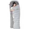 Ультралёгкий спальный мешок NATUREHIKE RM80 утиный пух L молния слева Grey 6927595707210L